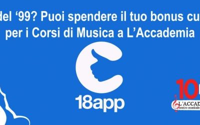 SEI DEL ’99? QUI PUOI SPENDERE IL TUO BUONO CULTURA